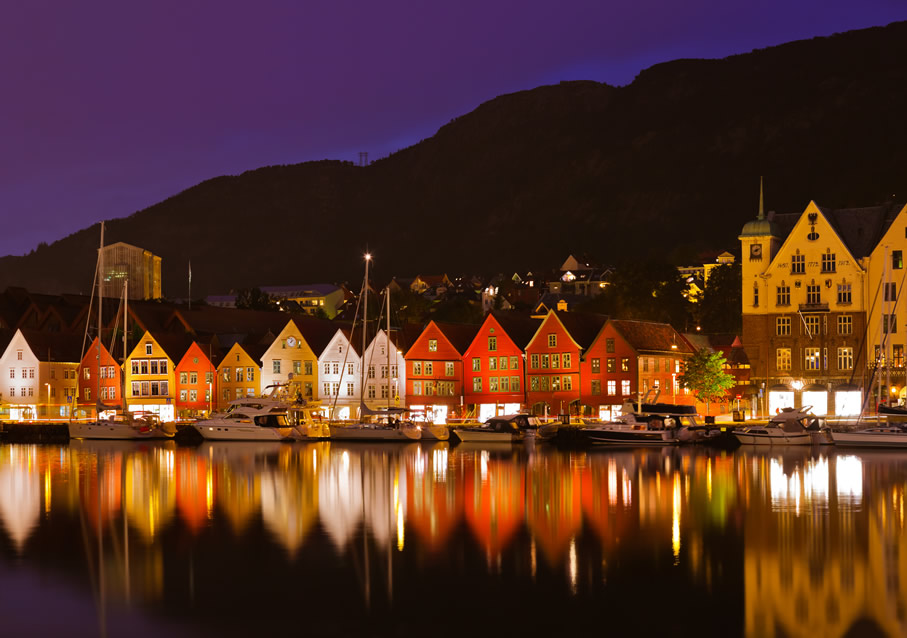 Bryggen Street in Bergen, Norway